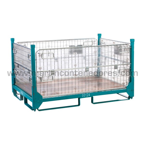 Foldable mesh stillages PSA00124 1600x1150x910 mm