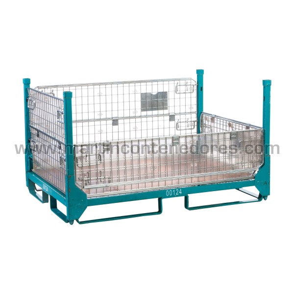 Foldable mesh stillages PSA00124 1600x1150x910 mm