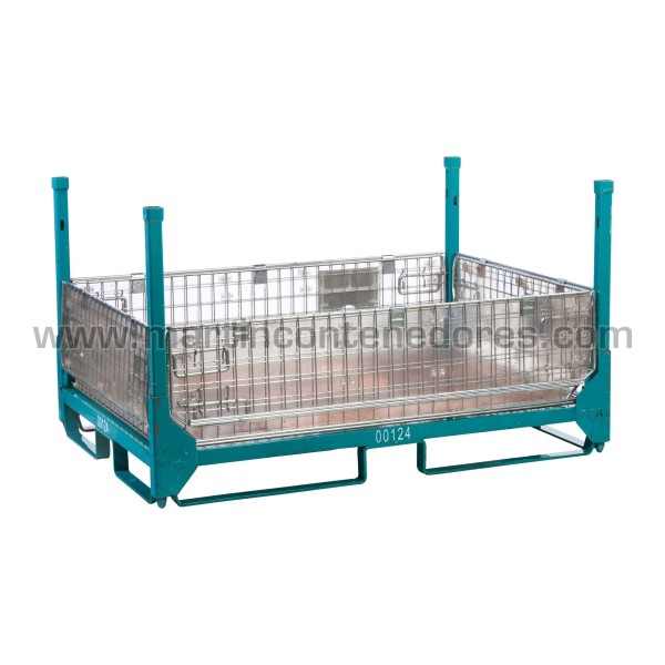 Foldable mesh stillages PSA00124 1600x1150x910 mm