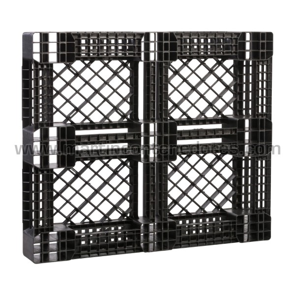 Perforated plastic pallet 1200x1000x150 mm 6 runners