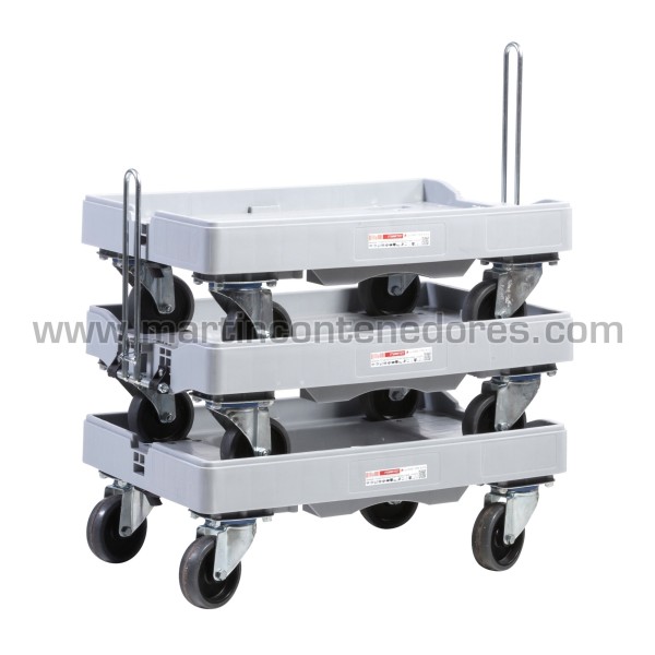 Trolley for box 600x400 mm with 4 swivel wheels