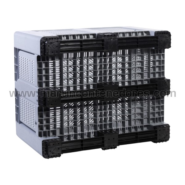 Perforated plastic box 1200x1000x790/588 mm 3 runners