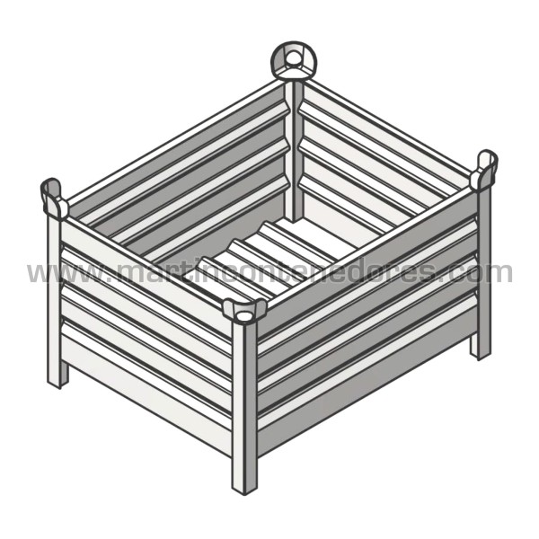 Contenedor de chapa 1000x800x600/500 mm