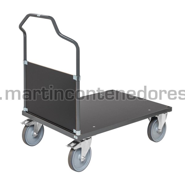 Carrinho de transporte com alça ergonômica e 1 parede frontal 1090x700x1065 mm